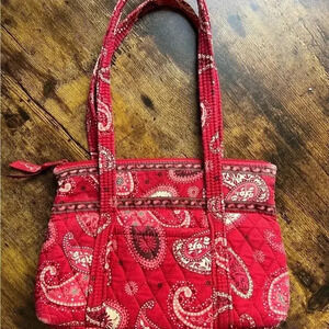 Vera Bradley Mesa Red medium shoulder tote bag